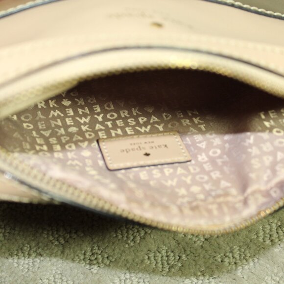 Kate Spade Tan Metallic Gold Colorblock Crossbody Mini Purse - Picture 6 of 8